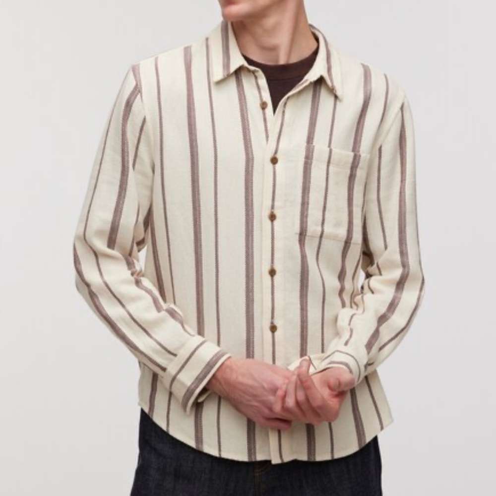 Madewell Easy Long-Sleeve Shirt in Cotton Dobby